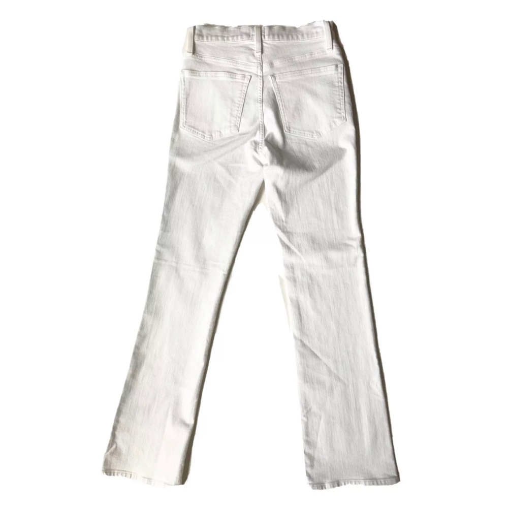 J Crew Denim 27 x 31 White Jeans Curvy Full Length Demi Boot Stretch - Picture 10 of 13